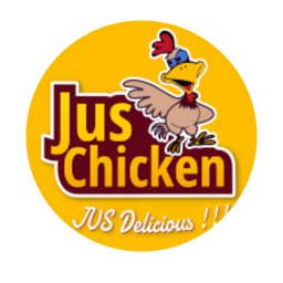 Jus Chicken logo.